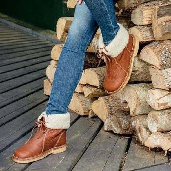 Modeline | Bottes Imperméables en Cuir Polaire Avec Doublure en Laine