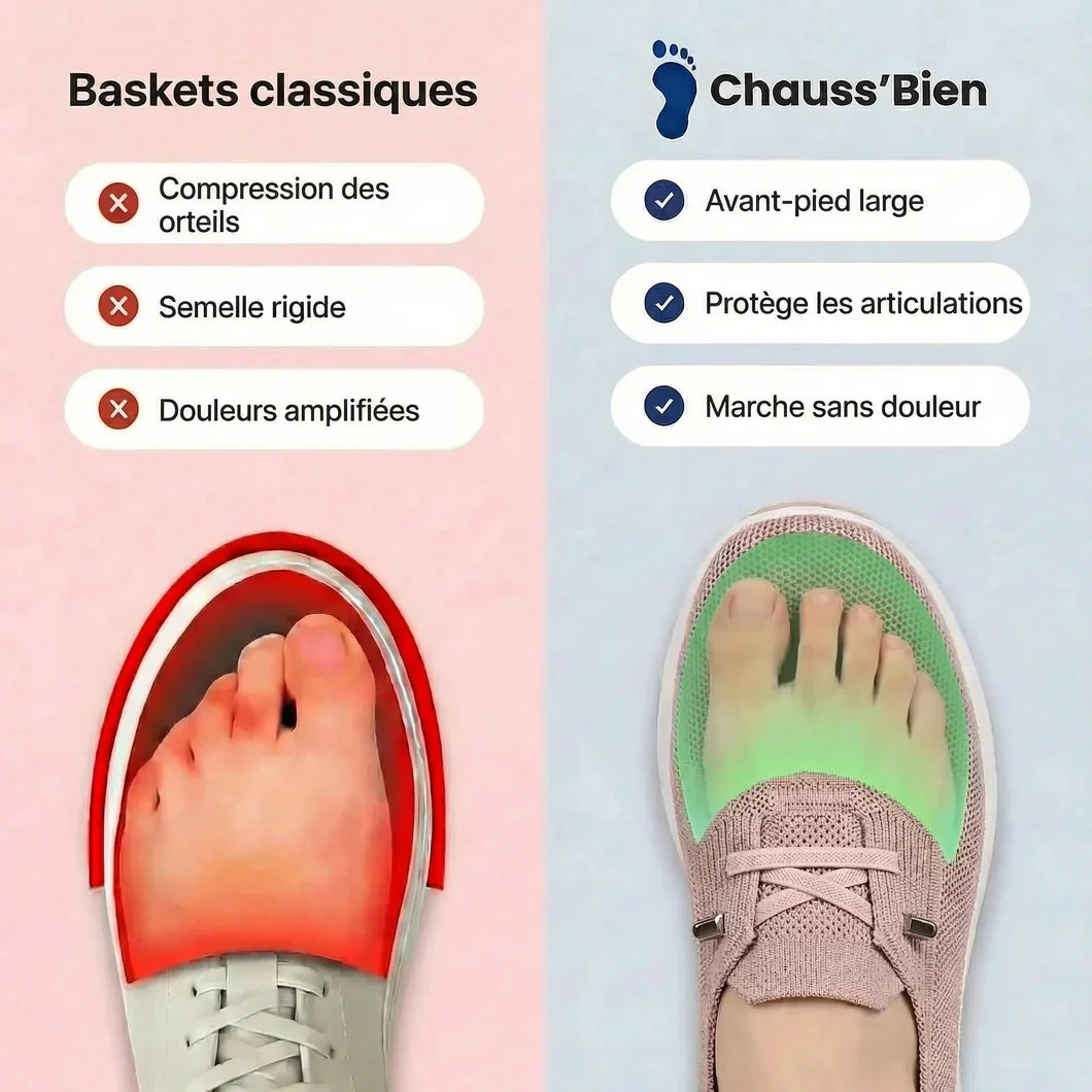 Chauss' Bien™ • Baskets orthopédiques pour le quotidien et le confort