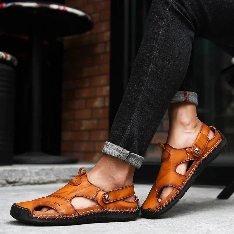 Sandales Orthopédiques en Cuir • Modeline