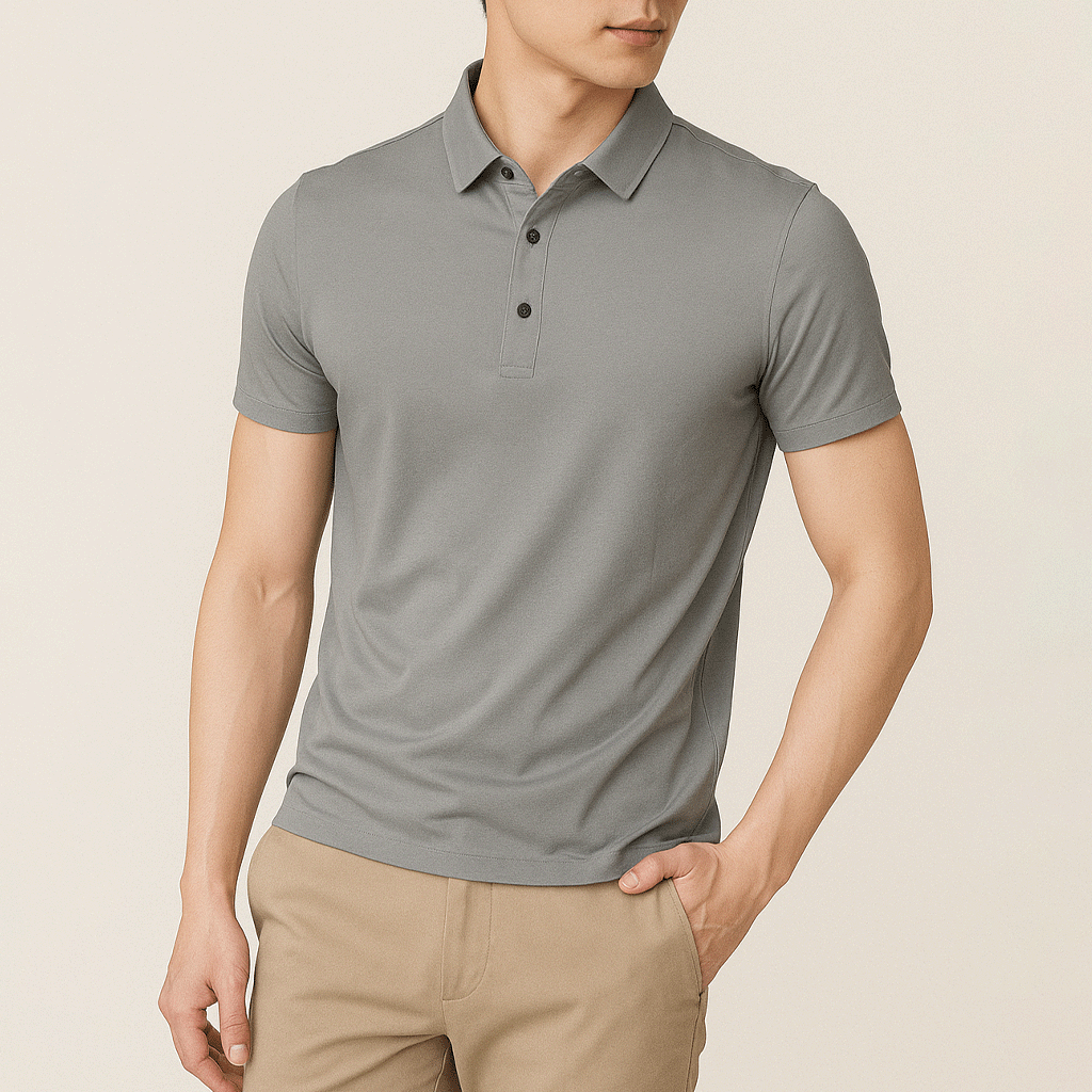 Polo en soie glacée | MODELINE