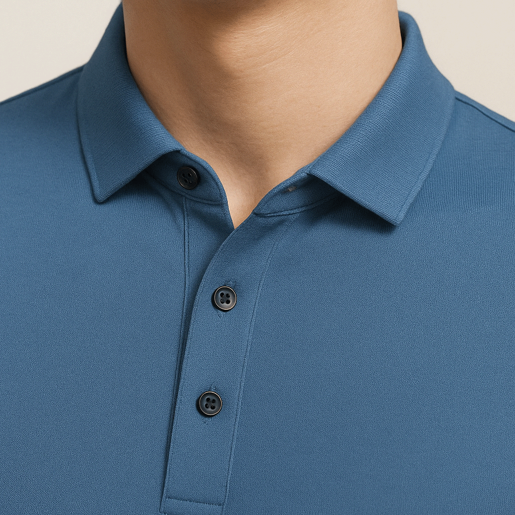 Polo en soie glacée | MODELINE